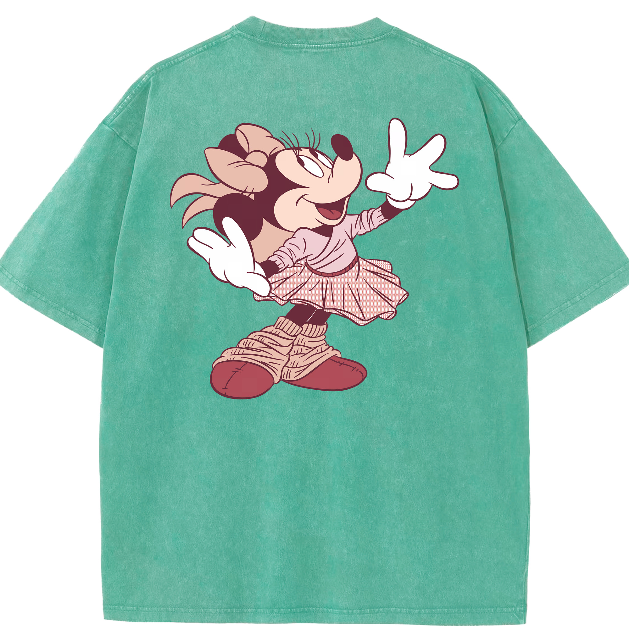 （画像用） ミッキーマウス Mickey Mouse 綿100% ヴィンテージ風 半袖Tシャツ（背面プリント）